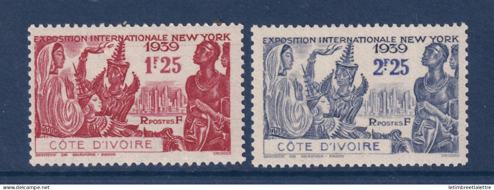 Côte d'Ivoire - YT n° 144 et 145 ** - Neuf sans charnière - 1939
