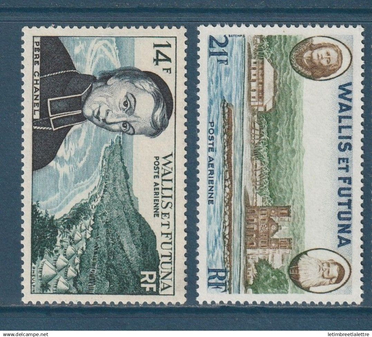 Wallis et Futuna - YT PA n° 15 et 16 ** - Neuf sans charnière - Poste Aérienne - 1955 à 1960