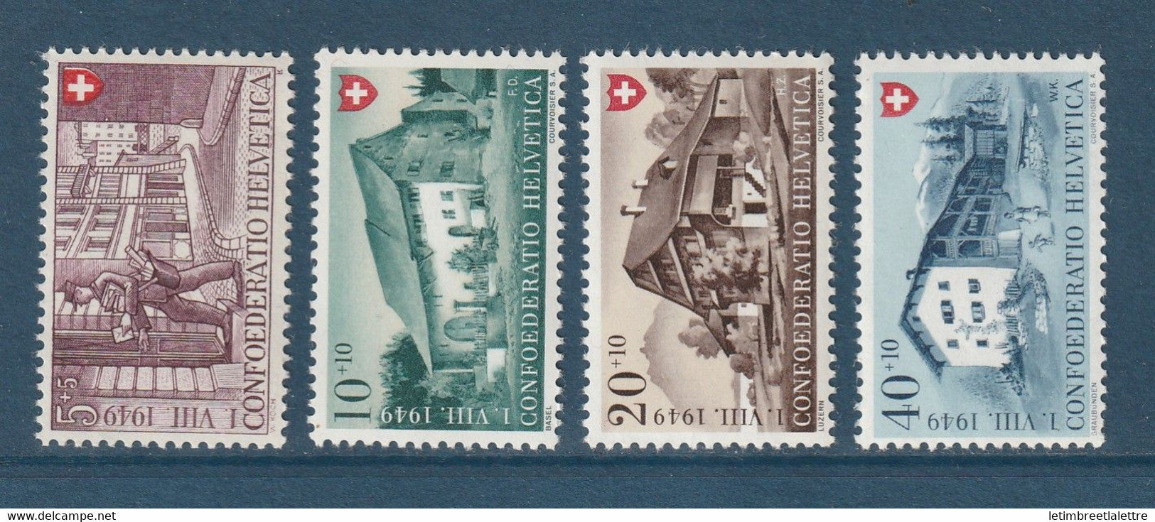 Suisse - YT n° 477 à 480 ** - Neuf sans charnière - 1949