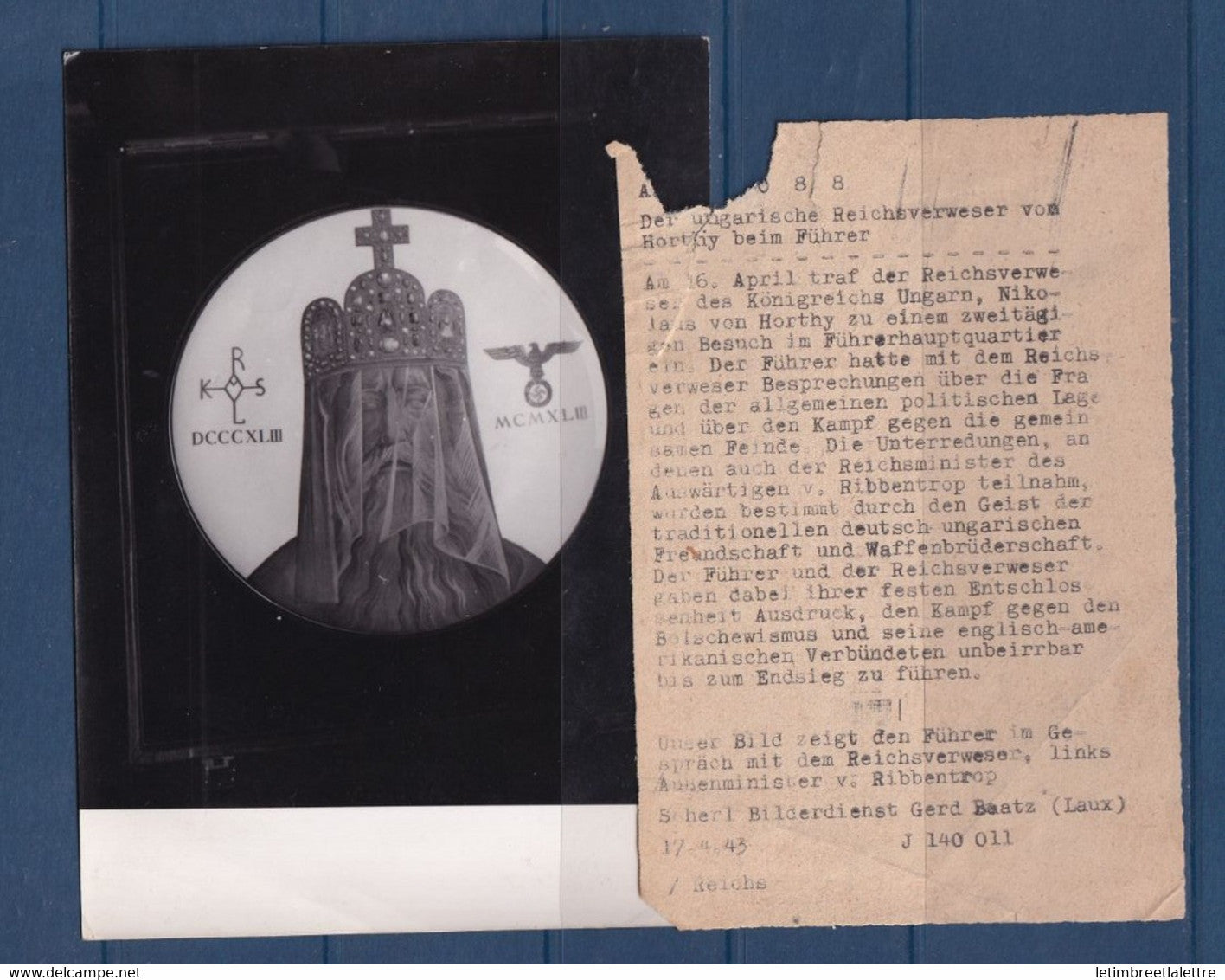 ⭐ Photos de Guerre - Seconde guerre mondiale - Ministère de Guerre Service de Presse ⭐