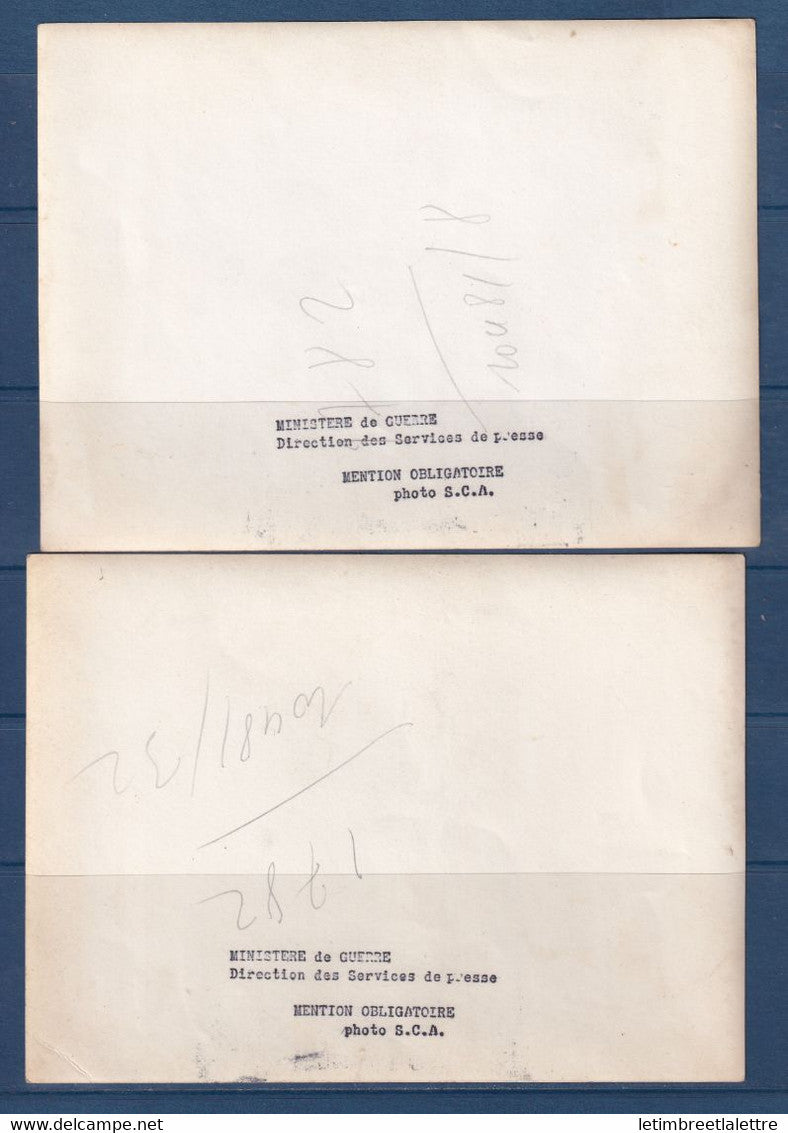 ⭐ Photos de Guerre - Seconde guerre mondiale - Ministère de Guerre Service de Presse ⭐