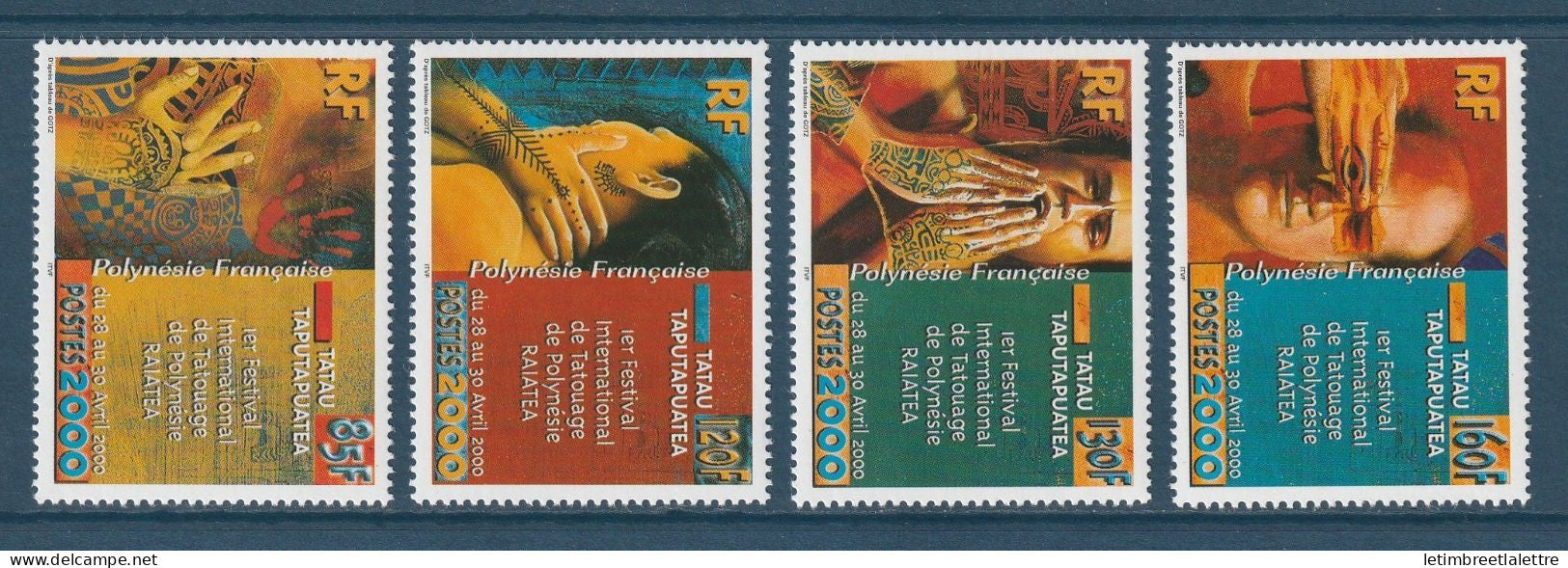 Polynésie Française - YT n° 614 à 617 ** - Neuf sans charnière - 2000