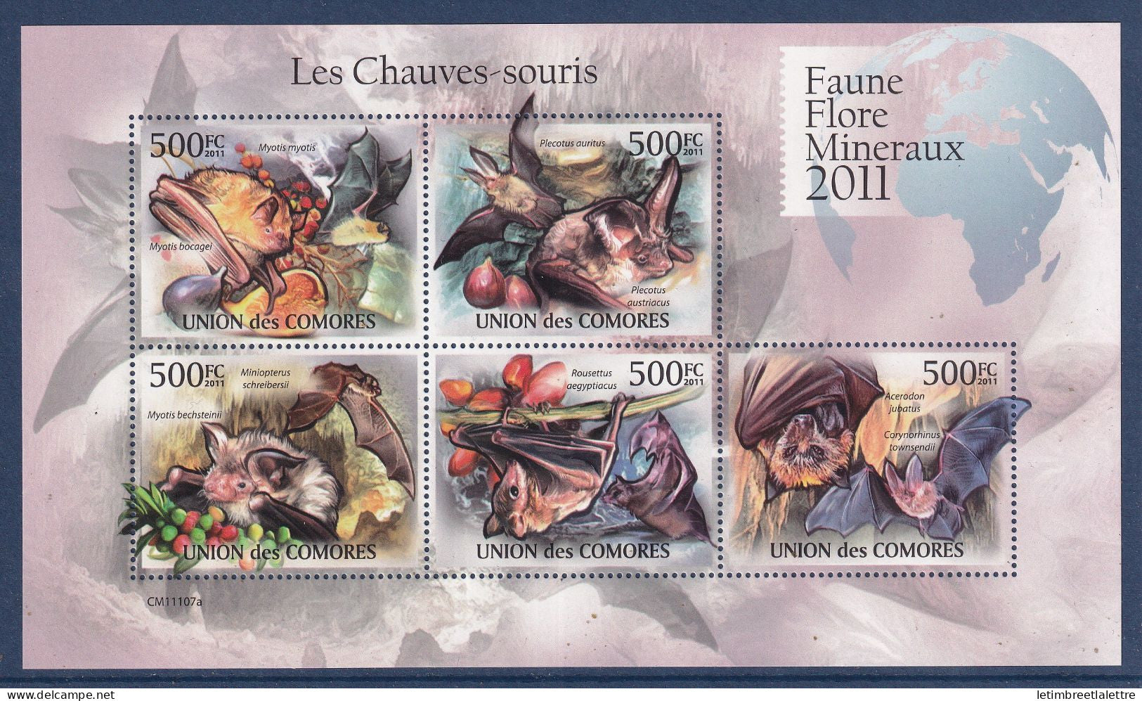 Comores -  ** - Neuf sans charnière - les chauves souris - 2011