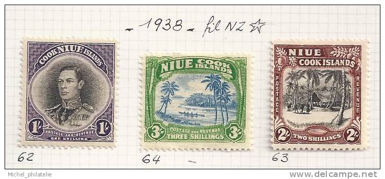 Nauru, N° 62 à 64 * avec charniere