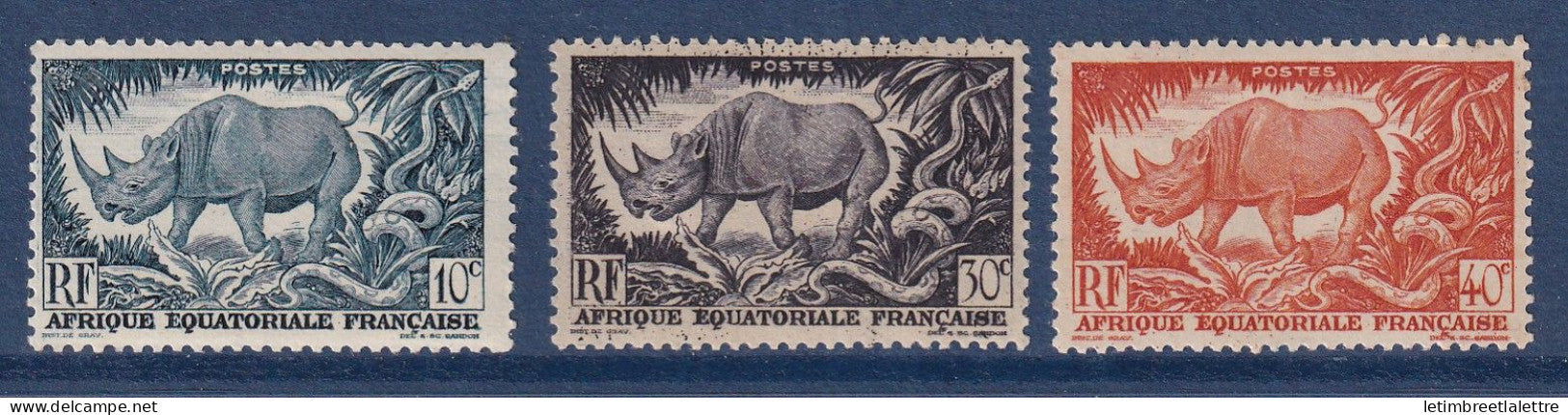 AEF - Afrique Equatoriale - YT n° 208 à 210 ** - neuf sans charnière - 1947