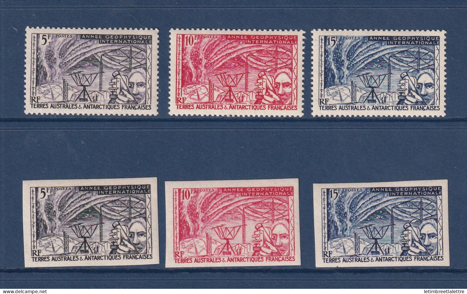 TAAF - non dentelé - YT n° 8 à 10 ** - Neuf sans charnière - 1957