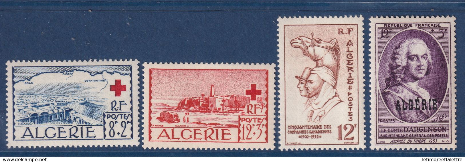 Algérie - YT n° 300 et 301 avec le n° 302 et 303 ** - neuf sans charnière - 1952 1953