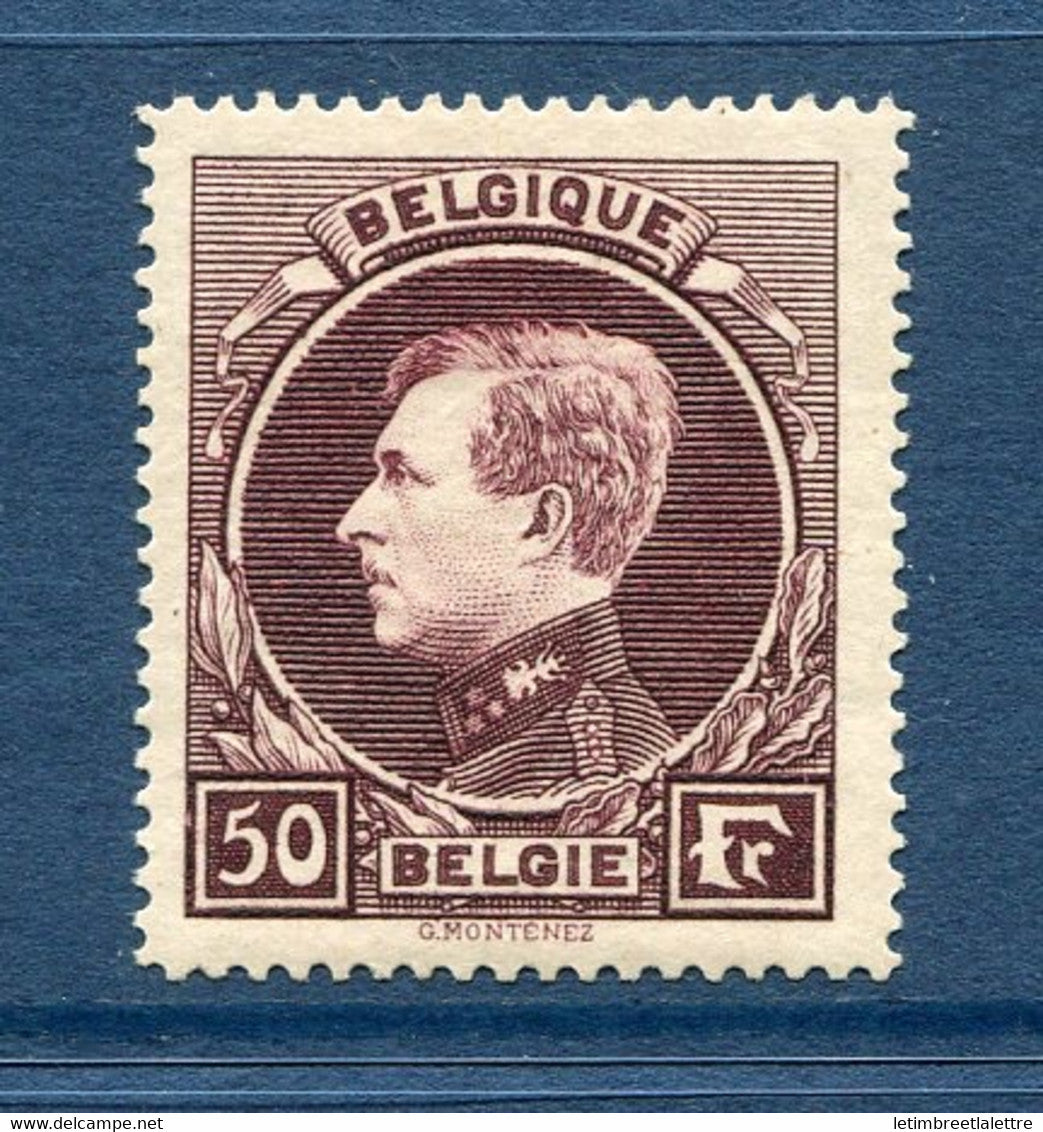 ⭐ Belgique - YT n° 291 * - Neuf avec charnière - 1929 / 1932 ⭐
