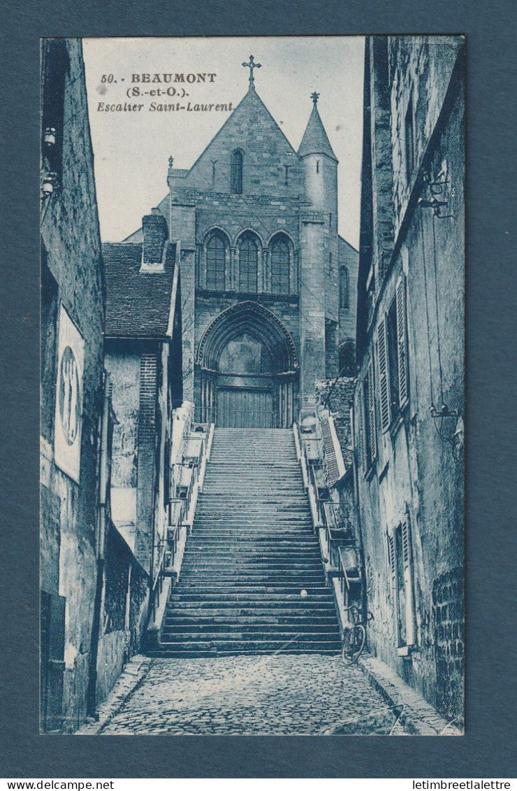 France - Carte postale - Beaumont sur Oise - escalier Saint Laurent
