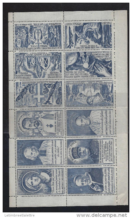 Feuille de Vignette TB