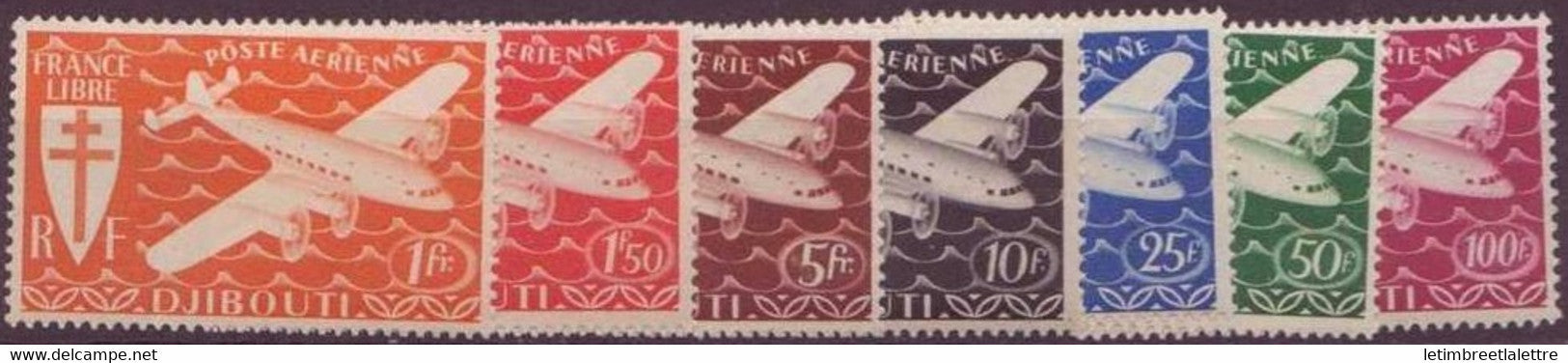 Côte des Somalis - Poste Aérienne - YT n° 1 à 7 ** -  neuf sans charnière - 1943