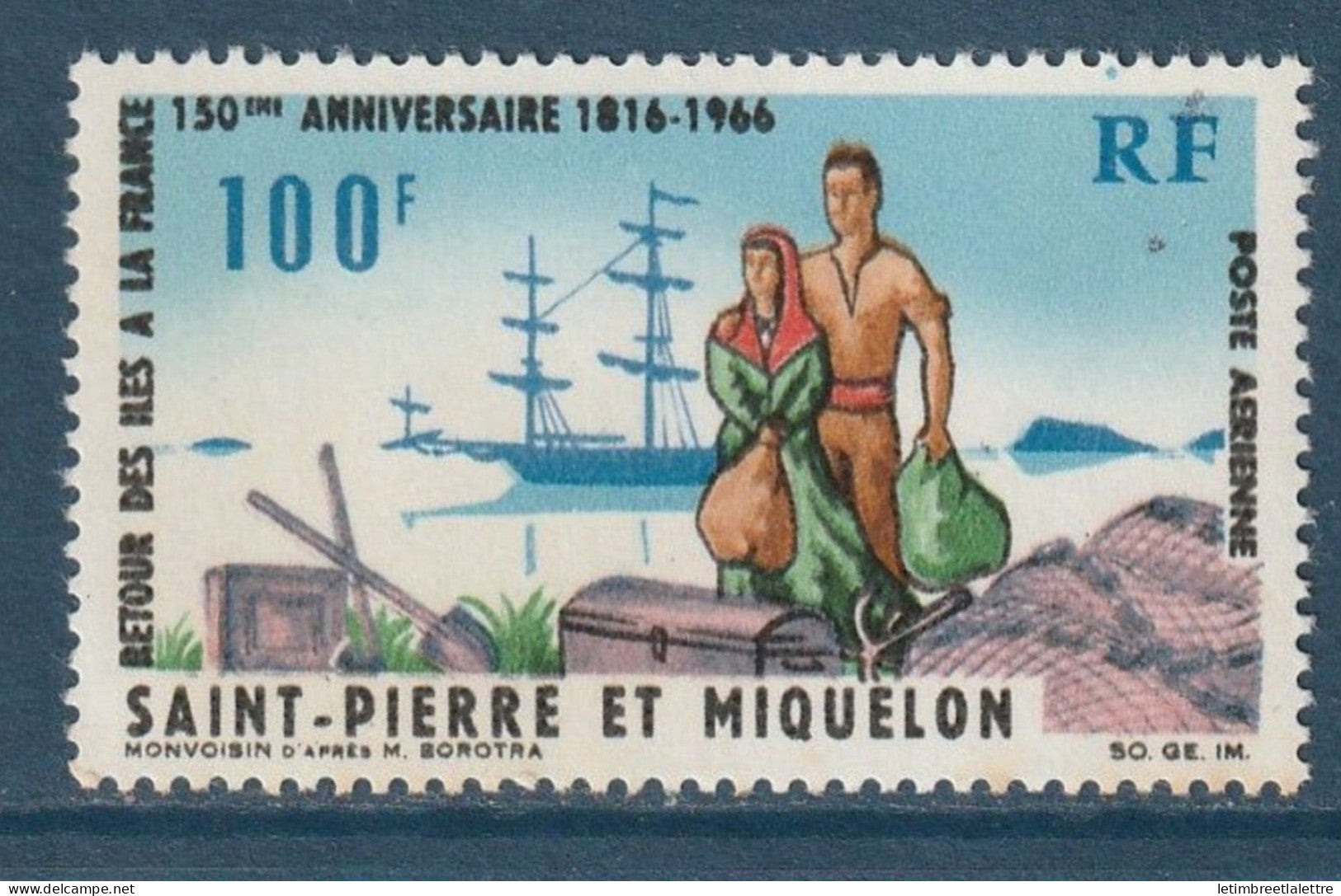 Saint Pierre et Miquelon - Poste Aérienne - YT PA n° 36 * - Neuf avec charnière - 1966