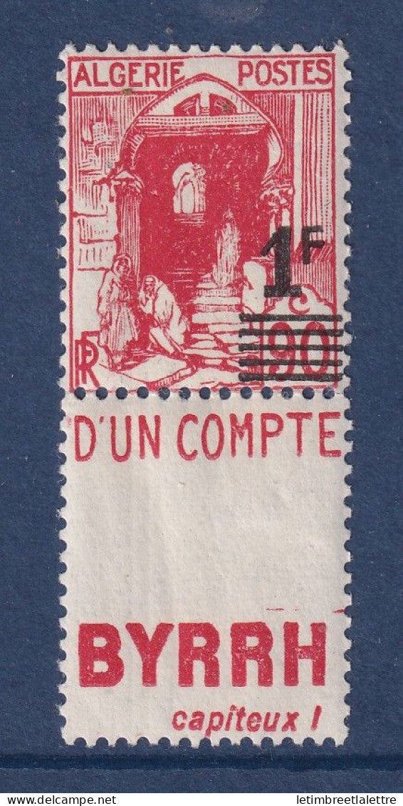 Algérie - YT n° 158 A * - neuf avec charnière - 1939 1940