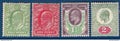 Grande Bretagne - YT n° 106 à 109 * - neuf avec charnière - rousseur sur le 107 - 1902 1910