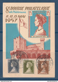 Monaco - Carte maximum - 8 -ème Bourse philatélique de la méditerranée - 1957