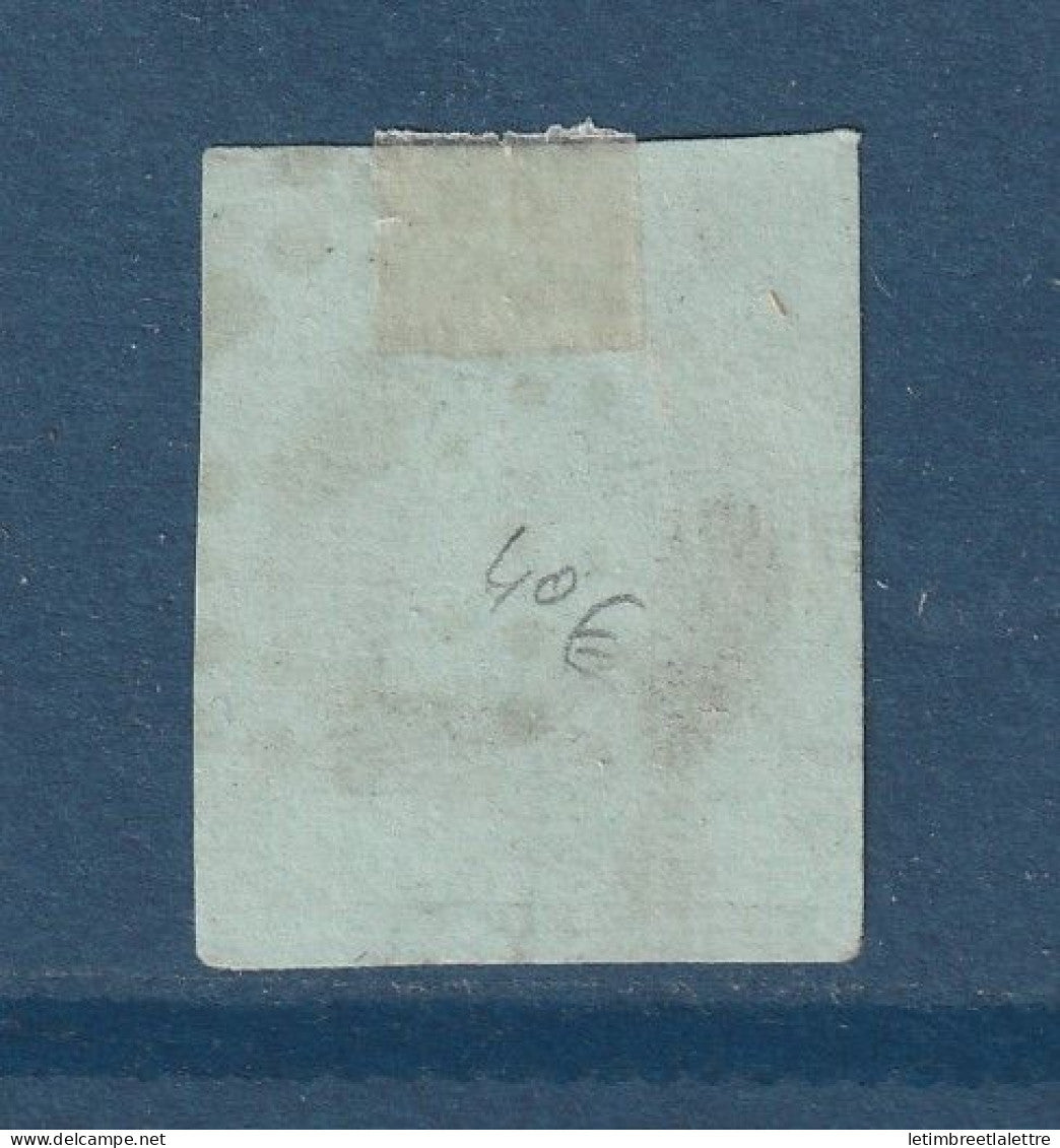 France - YT n° 12 - Oblitéré Paris B bâton - 1854