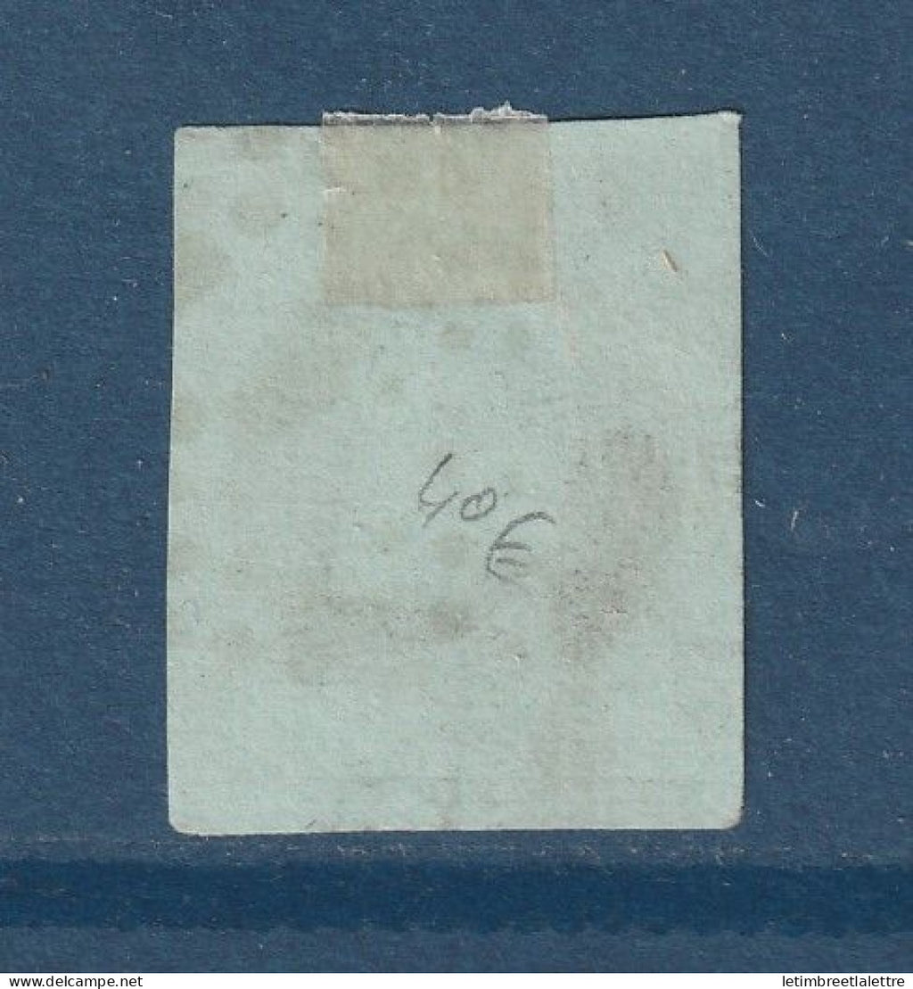 France - YT n° 12 - Oblitéré Paris B bâton - 1854