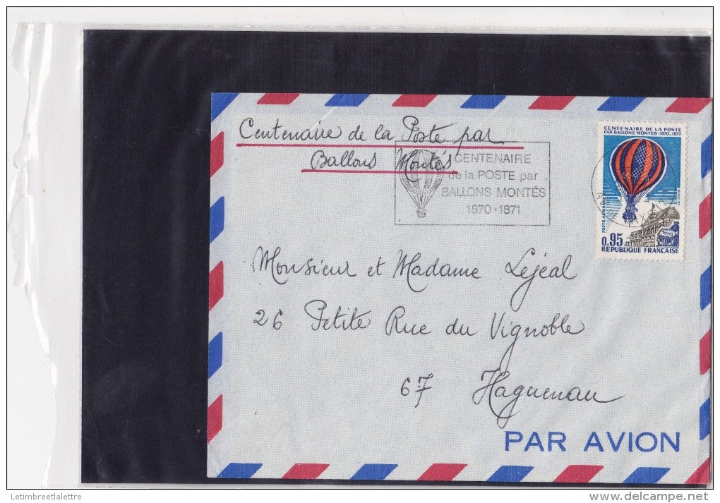 Premier vol centenaire de la poste par ballons montés