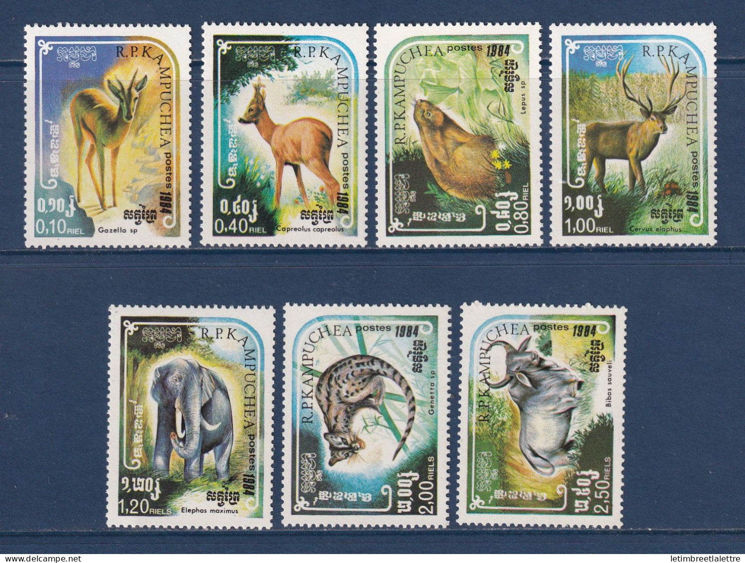 Kampuchéa - YT n° 505 à 511 ** - Neuf sans charnière - Animaux sauvages - 1984