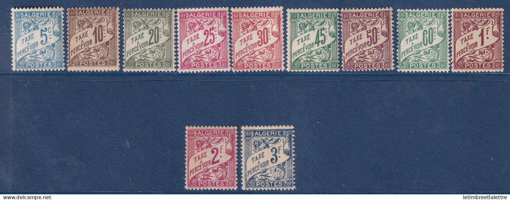 Algérie - Taxe - YT n° 1 à 11 * - Neuf avec charnière - 1926 1928