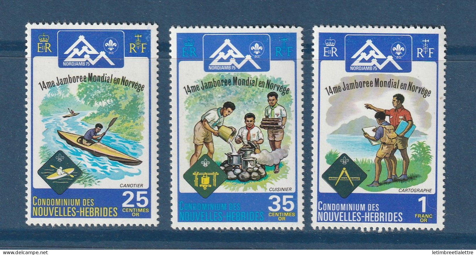 Nouvelles Hébrides - YT n° 411 à 413 **  - neuf sans charnière - 1975