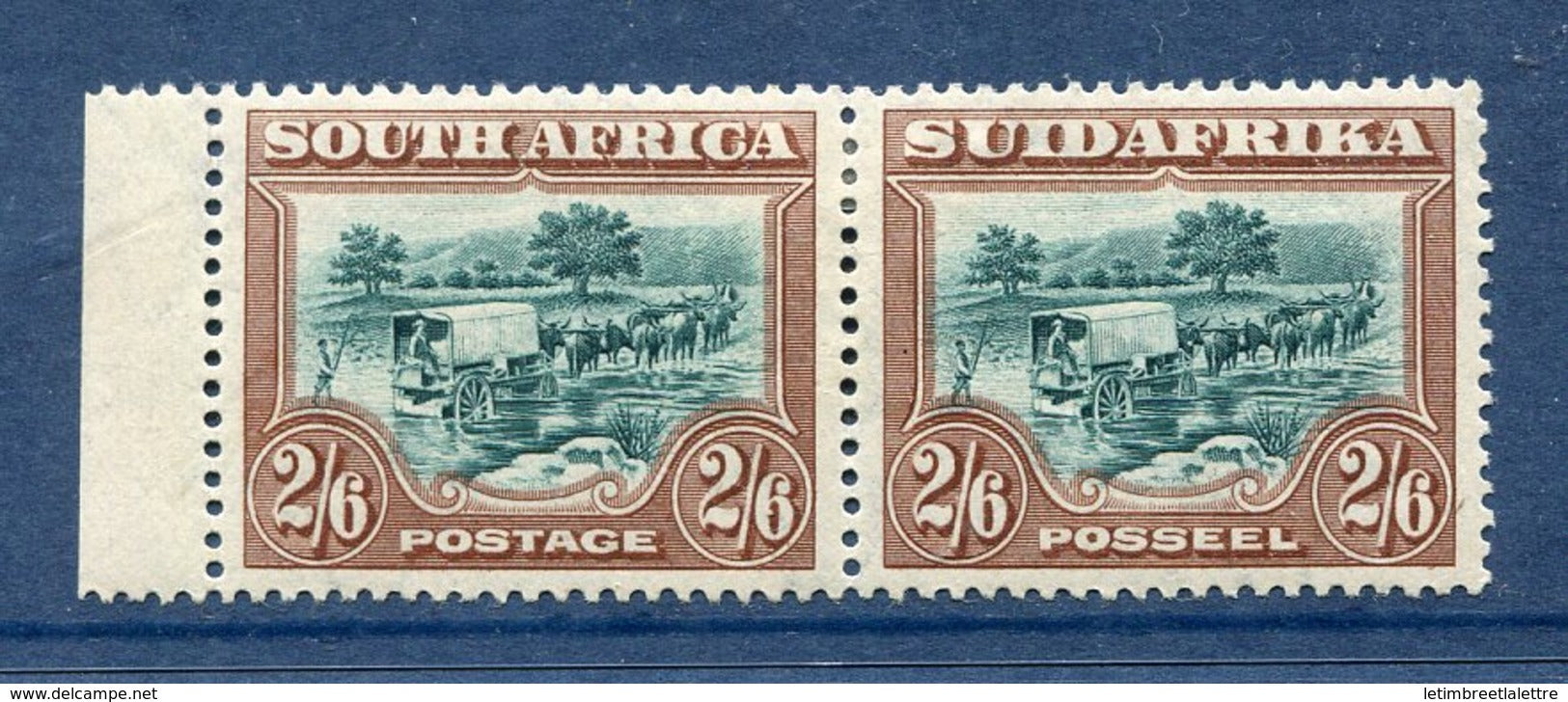 Afrique du Sud - Poste Aérienne - N° 28 à 35 * se tenant - Neuf avec charnière -