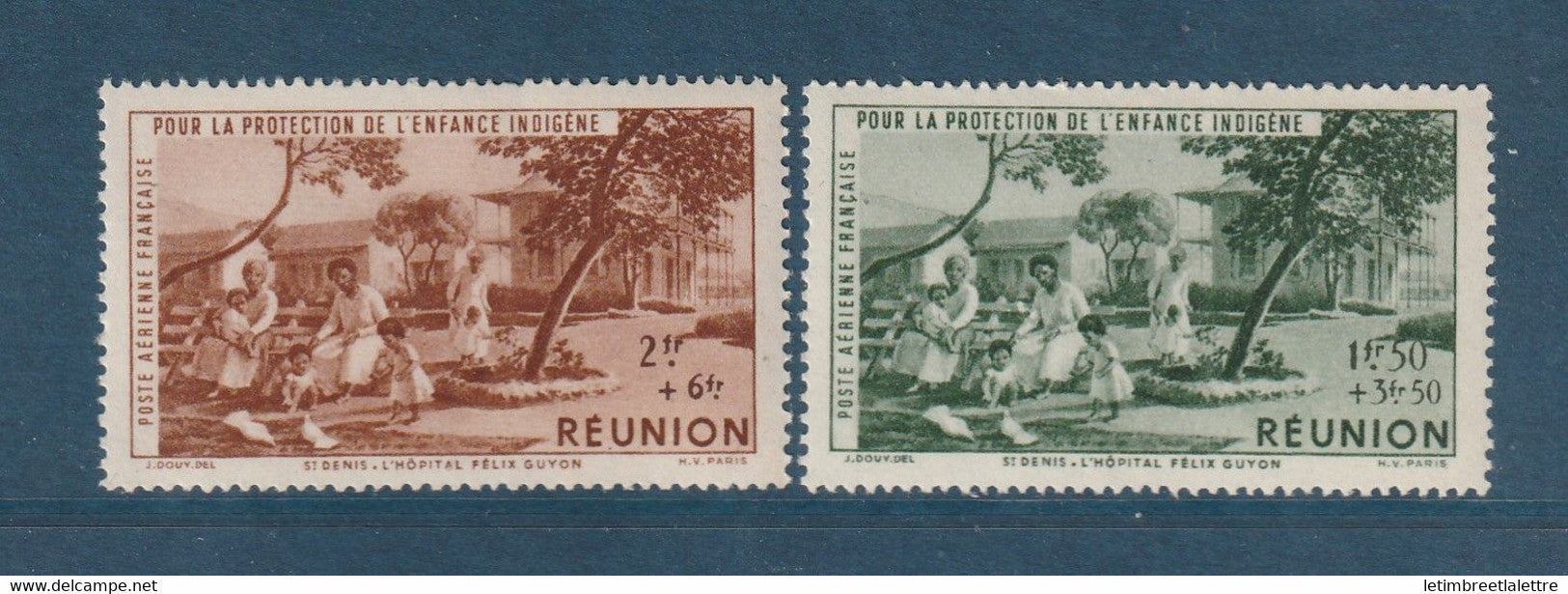 Réunion - Poste aérienne - YT n° 7 et 8 ** - neuf sans charnière - 1942