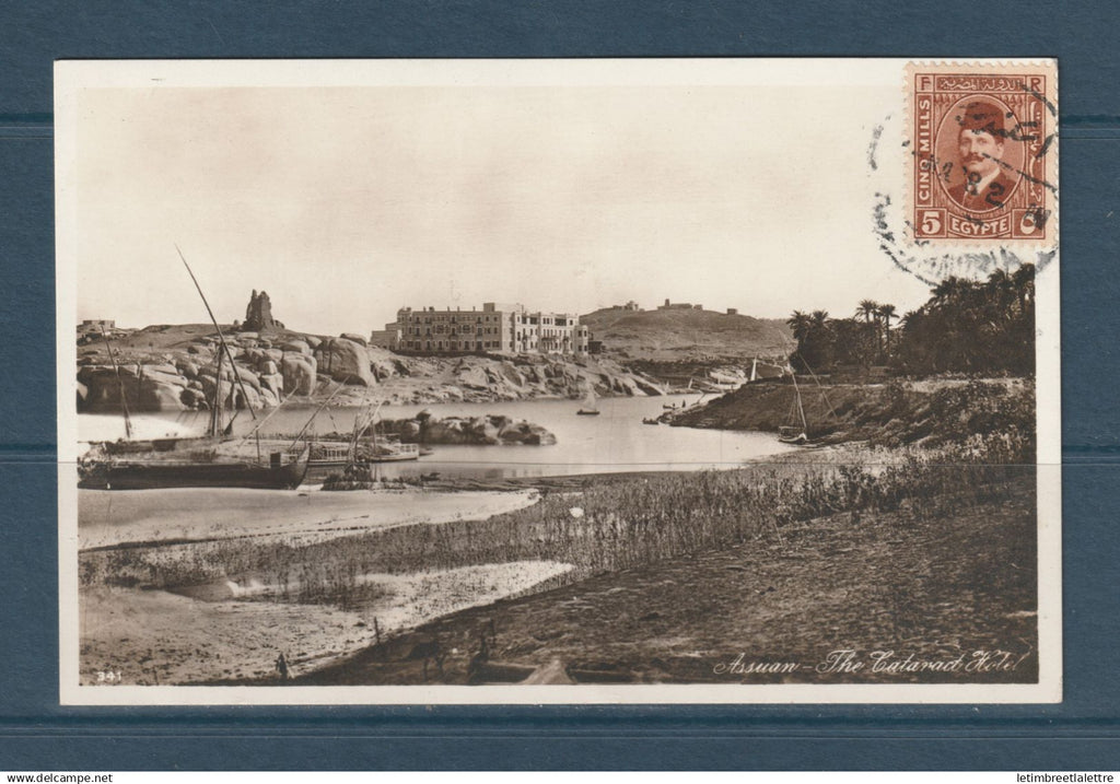 Egypte - Carte postale - CPA - Assouan - Carte photo - Assuan The Cataract - ayant circulée pour la Belgique