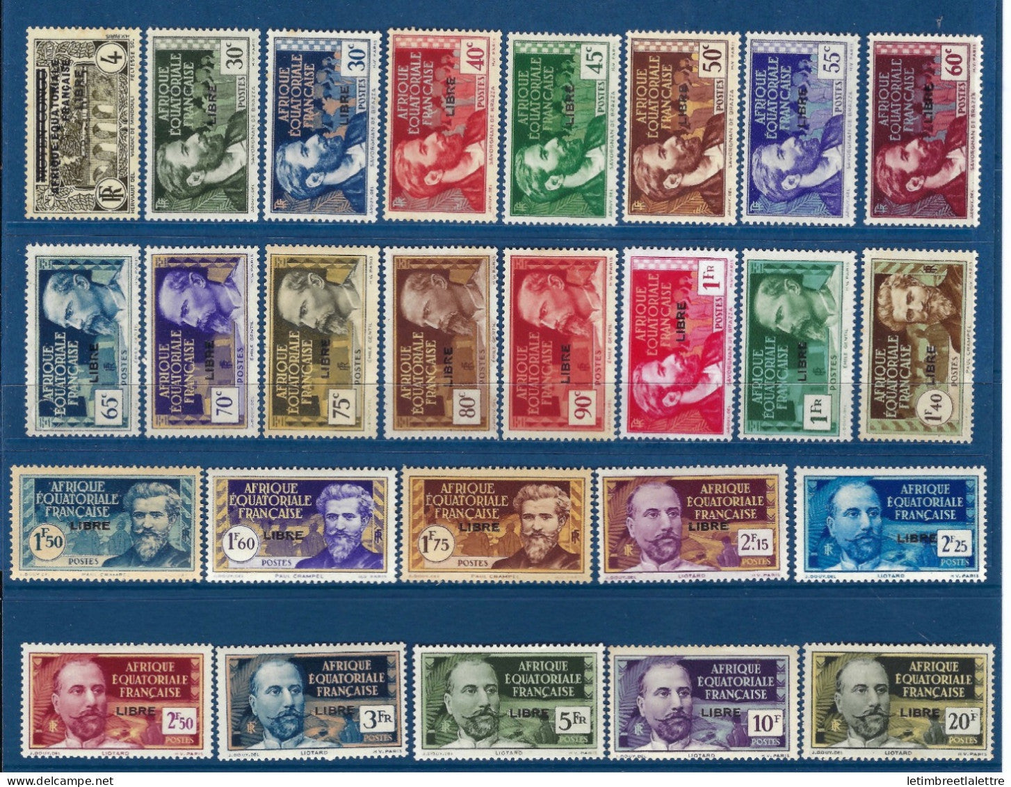 AEF - YT n° 102 à 127 * - Neuf avec charnière - sans le 120 A et 120 B - 1940