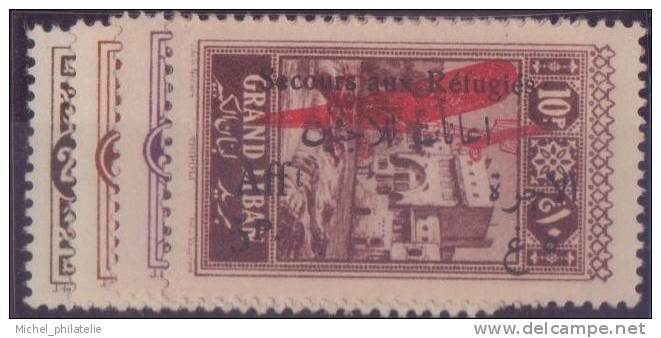 ⭐ Grand Liban - Poste Aérienne - YT n° 17 à 20 * - Neuf avec charnière - 1926 ⭐