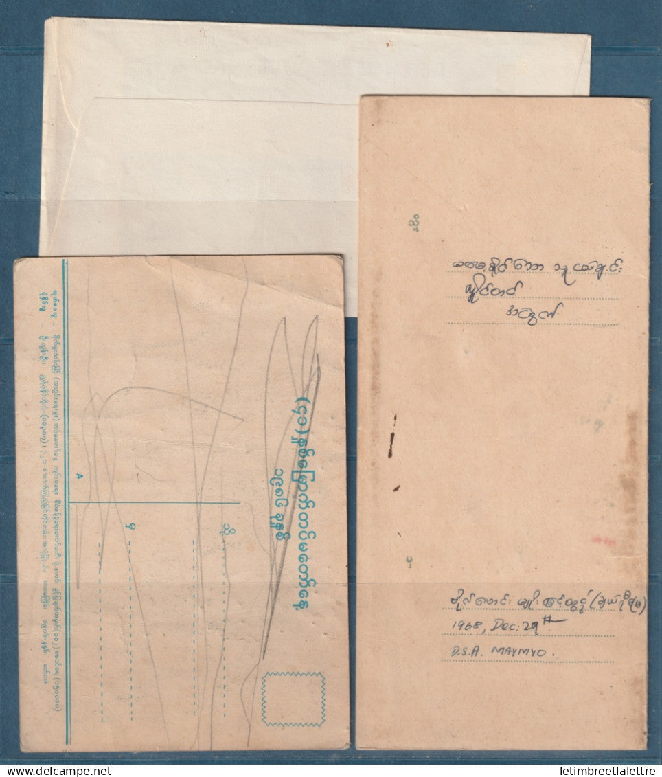 Myanmar - Birmanie - Burma - défense services academy - académie militaire - journée militaire carte postale 1906 - 1968