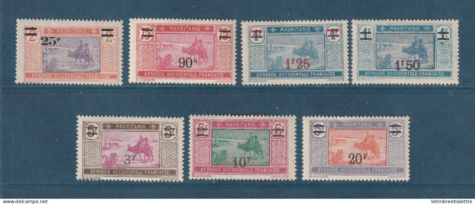 Mauritanie - YT n° 50 à 56 * - Neuf avec charnière - 1924 1926