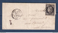 France - YT n° 3 - oblitéré bureau D de Paris avec Facteur boitier D8 en Rouge - RARE - 1850