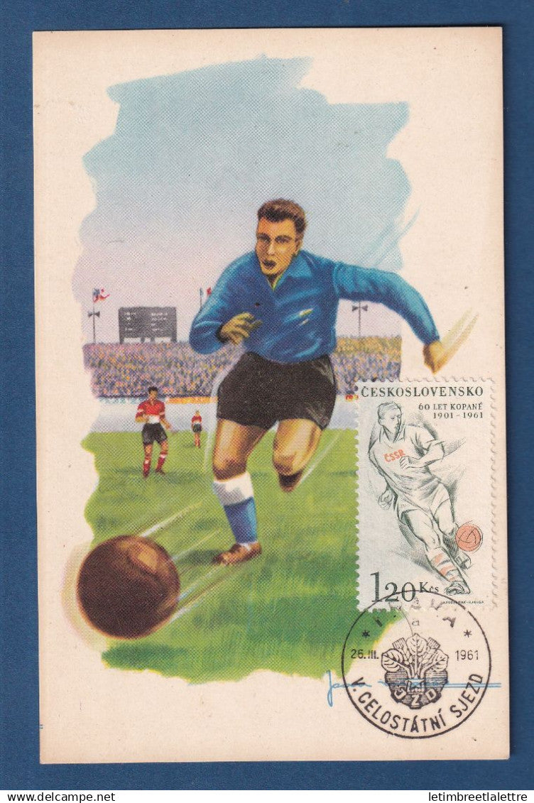 Tchécoslovaquie - Carte Maximum - Coupe du monde de Football - FIFA - Jean Massa - 1961