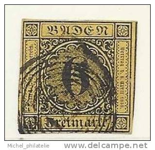 Allemange, Bade, N° 8 oblitéré