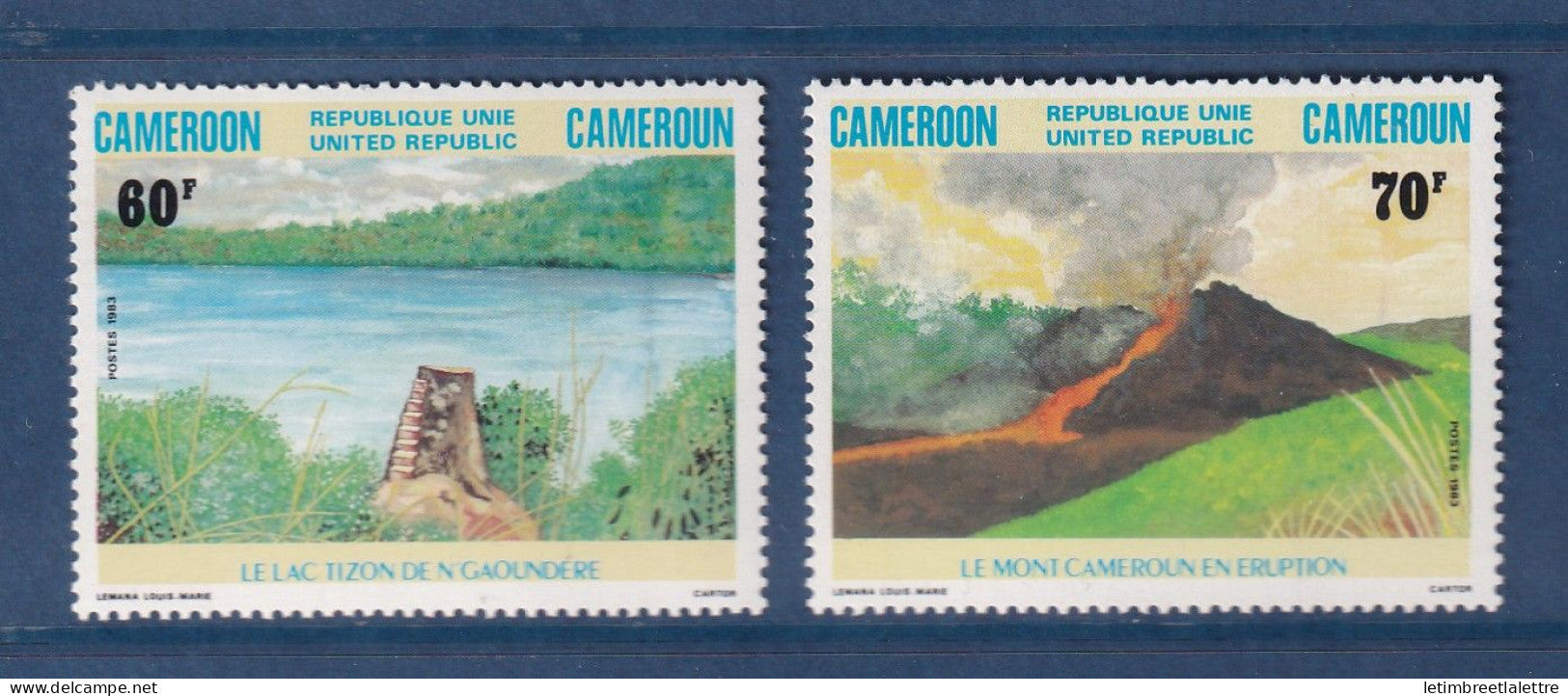 Cameroun - YT n° 728 et 729 ** - Neuf sans charnière - Paysages - 1983