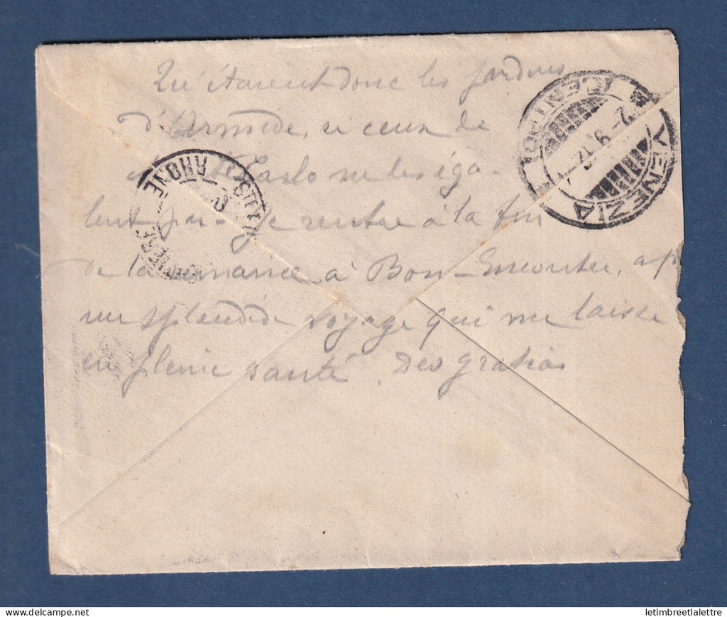 Monaco - affranchissement mixte - lettre réexpédiée de Monaco - Venise - 1912
