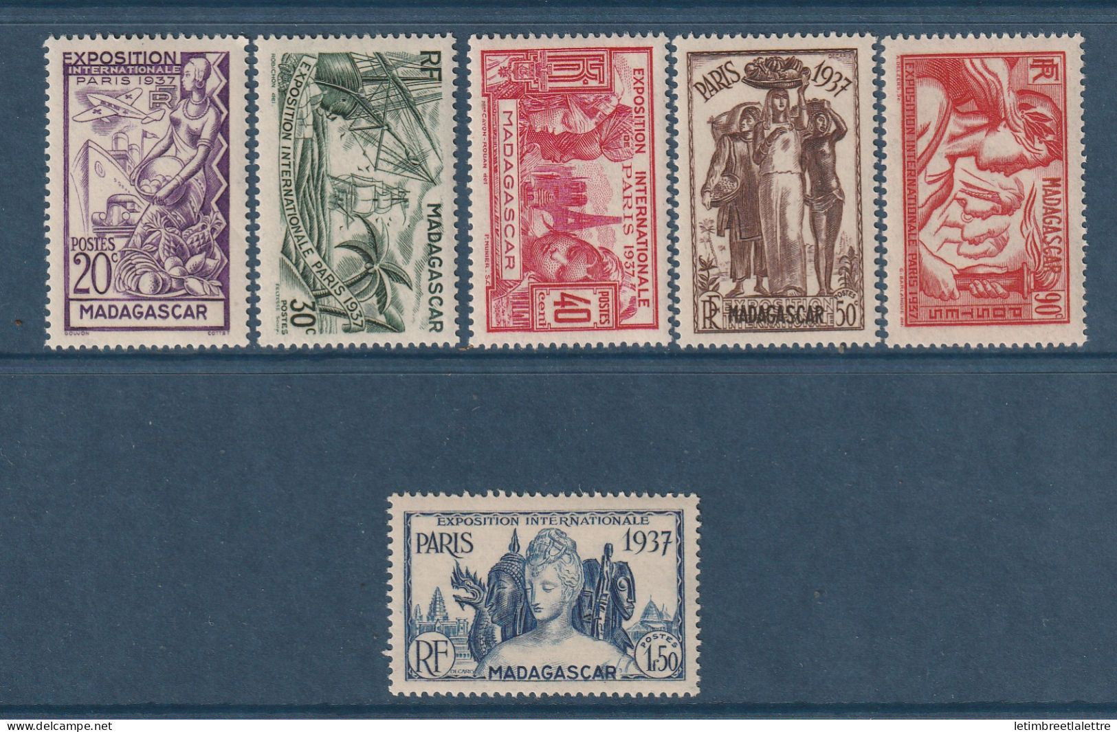 Madagascar - YT n° 193 à 198 ** - Neuf sans charnière - 1937