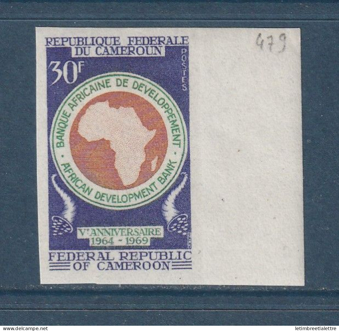 Cameroun - Non dentelé - YT n° 479 ** - Neuf sans charnière - 1969
