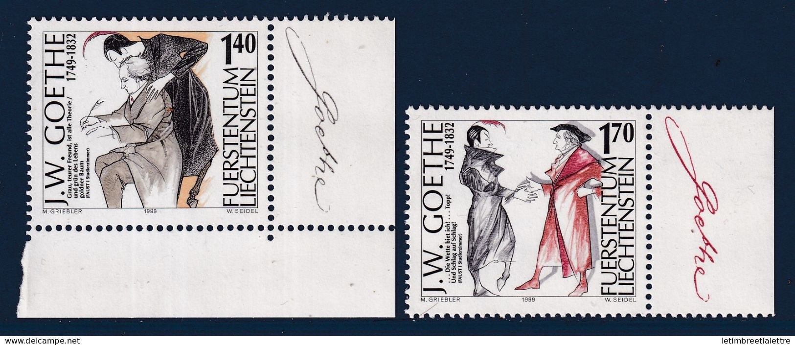 Liechtenstein - YT n° 1156 et 1157 ** - neuf sans charnière - 1999