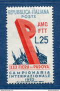 ⭐ Italie  - YT n° 632 ** - Neuf sans charnière - 1952 ⭐