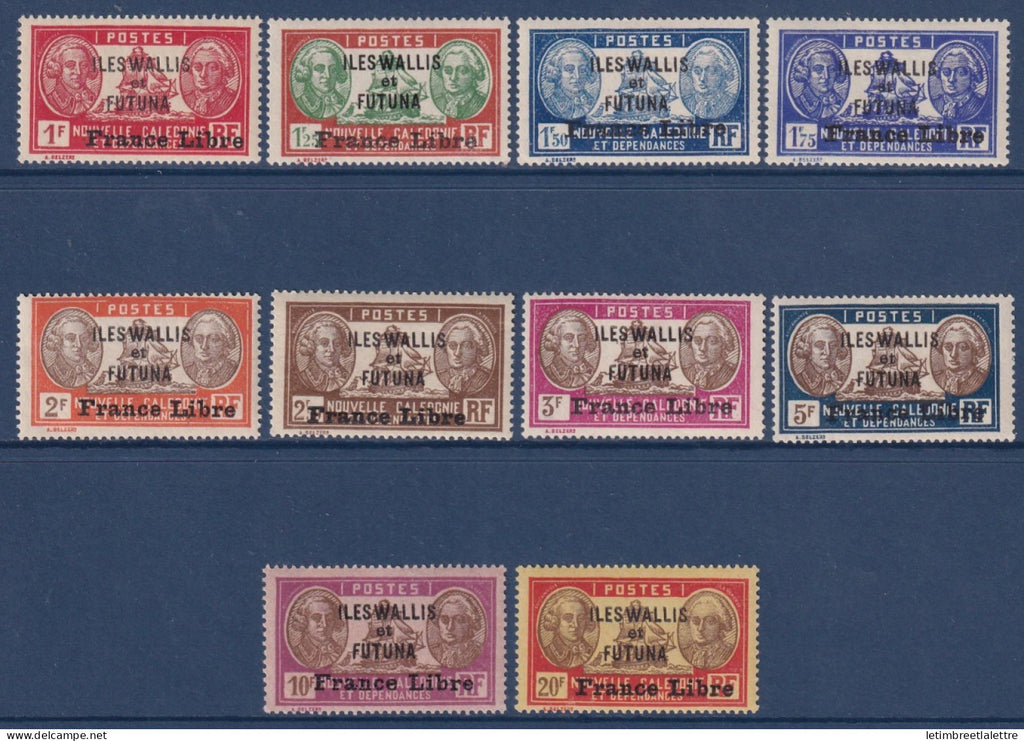 Wallis et Futuna - YT n° 115 à 124 * - Neuf avec charnière - 1941 dont n° 120 *
