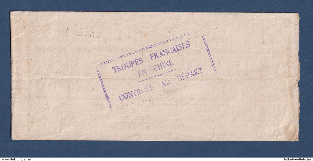 Chine - lettre par valise diplomatique militaire française en Chine - Censure - 17 Octobre 1945