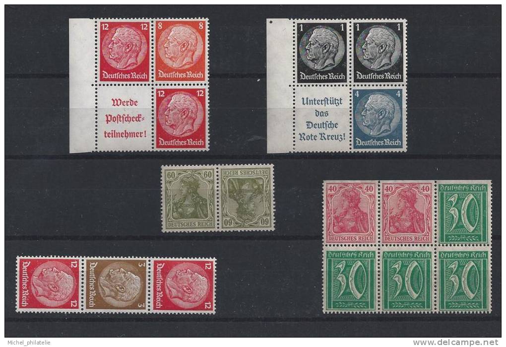 Composition de timbres Allemands TB
