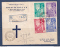 Myanmar - Birmanie - Burma - YT n° 50 à 53 - Enveloppe recommandé commémorative Thanbyuzayat Memorial Ceremony - 1946