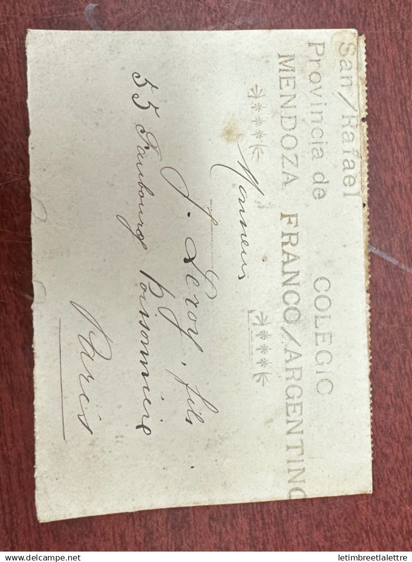 Argentine - YT nº 150 - enveloppe pour la France - 1910