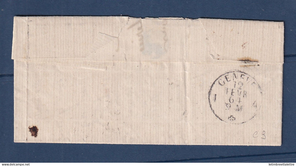 France - YT n° 22 Tarif Frontalier pour la Suisse - 1864