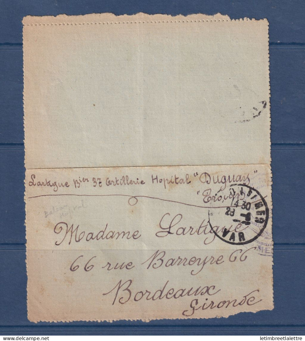 France - Franchise - bateau hôpital Duguay - 1916