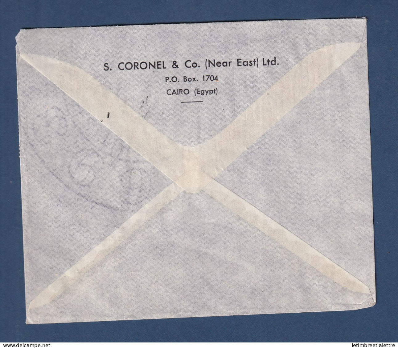 Egypte - Poste aérienne - lettre par avion - Le Caire pour Paris ( France )