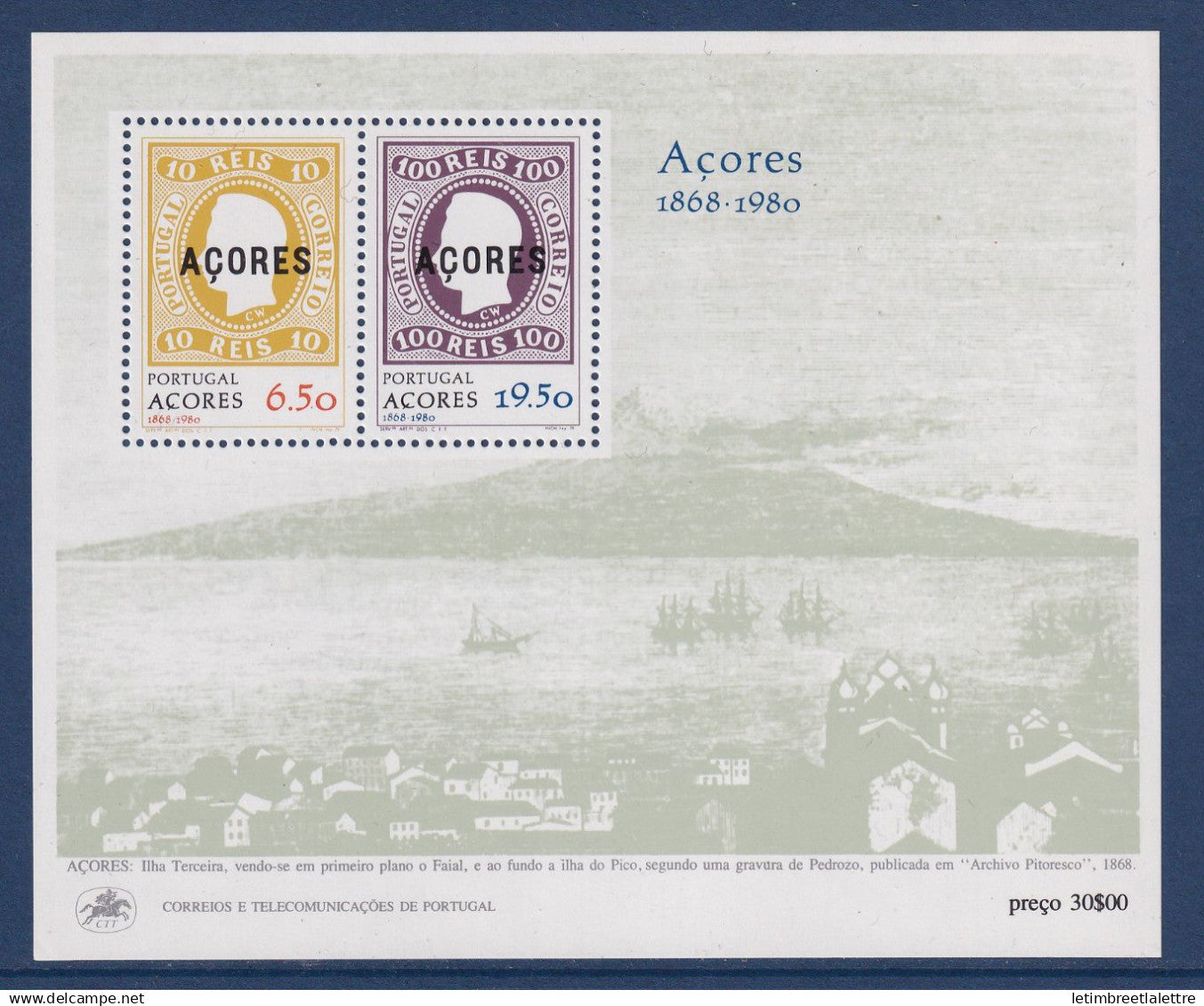 Açores - YT bloc n° 1 ** - Neuf sans charnière  - 1980